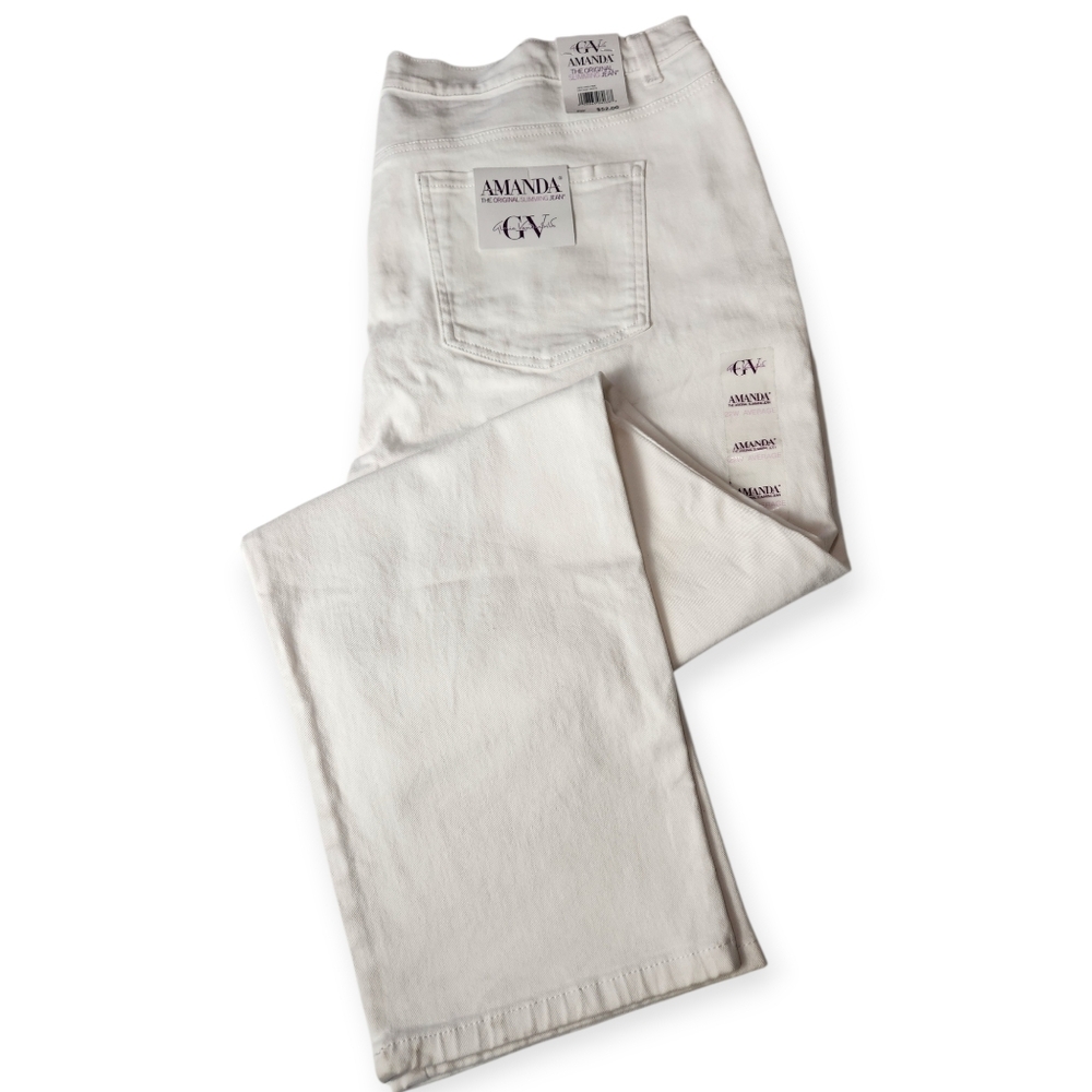 Gloria Vanderbilt Vintage White Coastal Minimalist Slimming Jeans Size 22W